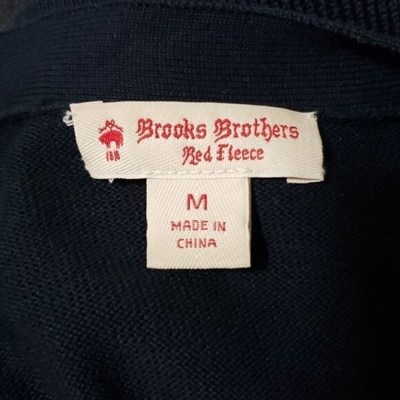 brooks Brothers "Red Fleece" women's Nav Blue Button Down Cardigan Size Medium - Picture 7 of 10